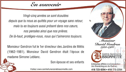 Gendron David Messe Anniversaire Gendron David Messe Anniversaire
