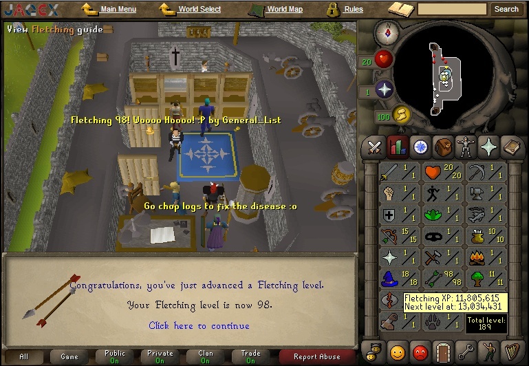 Going to fletching 99! :p everyday new image with my fletching xp :P Fletch10