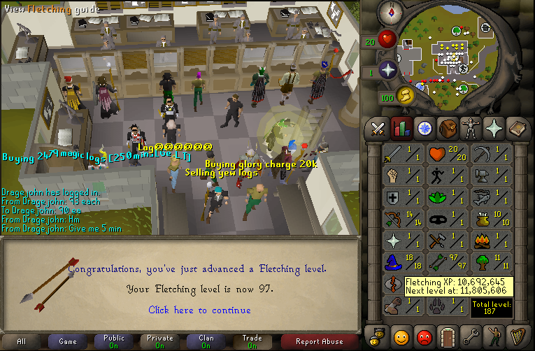 Going to fletching 99! :p everyday new image with my fletching xp :P Fletch14