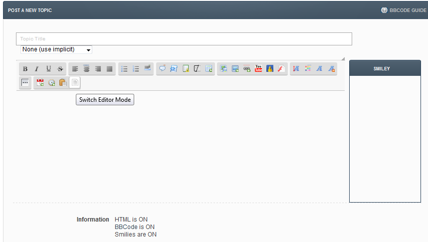[Solved] Posting Topic , Wysiwyg and smilies not repond properly problem 214