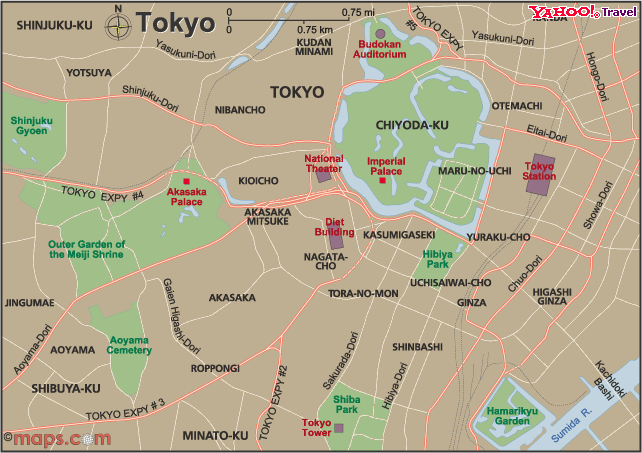 Map of real-life Tokyo Map_of10