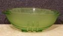 Art Deco green frosted glass dish - Polen Hortensja (Poland) P1000847