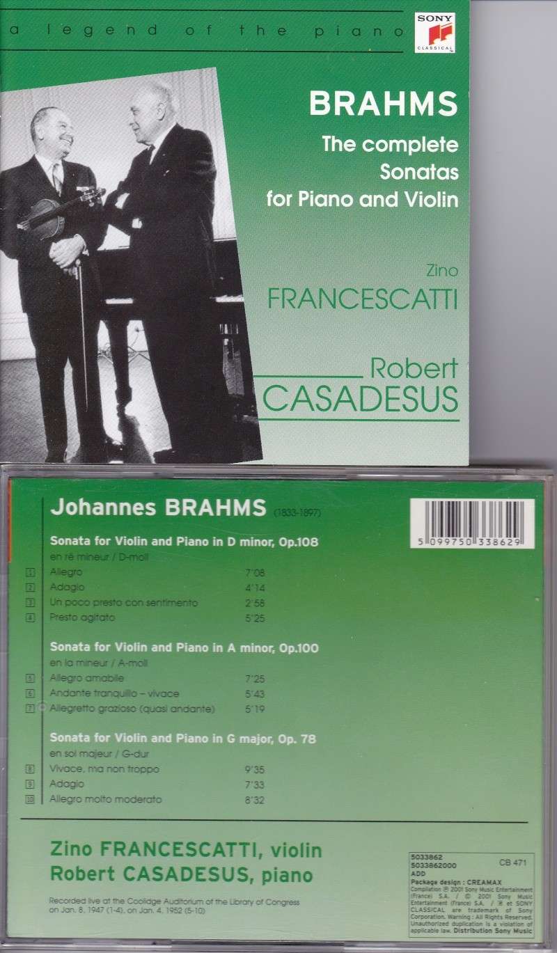 Les sonates pour piano et violon de Brahms Brahms11