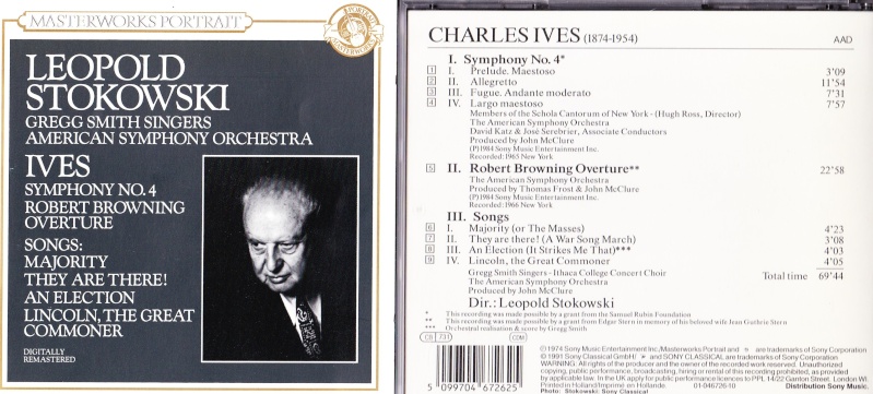 Charles Ives (1874-1954) : Symphonies et musique orchestrale Stokow10