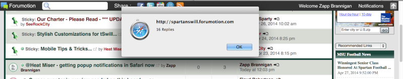 @Heat Miser - getting popup notifications in Safari now Sparta11