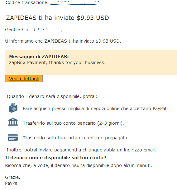 Primo Cashout Zapbux  Zap110