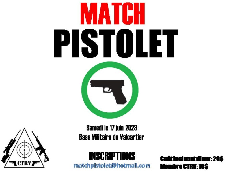 Match Pistolet 17 Juin 2023 au CTRV Pistol10
