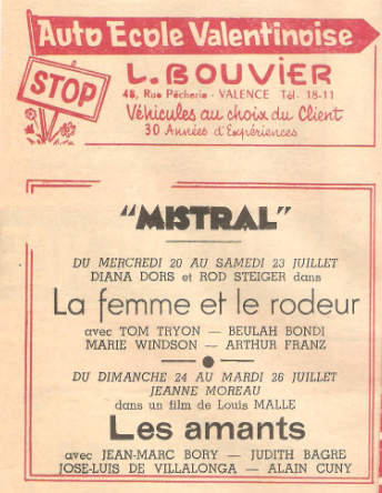 VALENCE : RÉHABILITATION DU CINÉMA MISTRAL 1960_t10