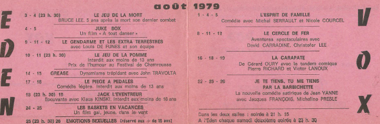 1979 3ème TRIMESTRE SUR LES ECRANS DE CREST ET ST VALLIER Aout_711
