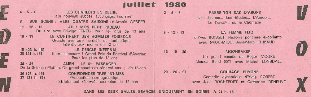 A L’AFFICHE A CREST AU 3ème TRIMESTRE 1980 Crest_11