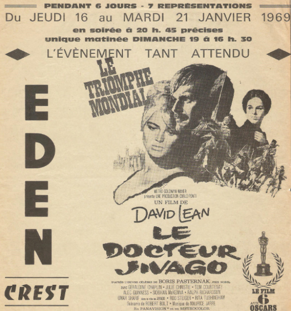 A L'AFFICHE EN JANVIER 1969 Eden10