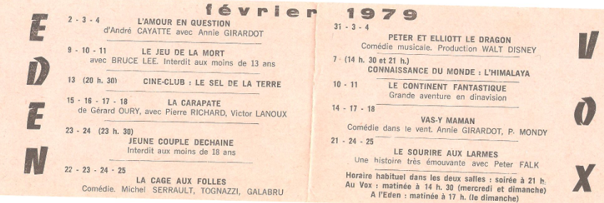  LES ECRANS DE CREST ET ST VALLIER AU 1er TRIMESTRE 1979  Fevrie10