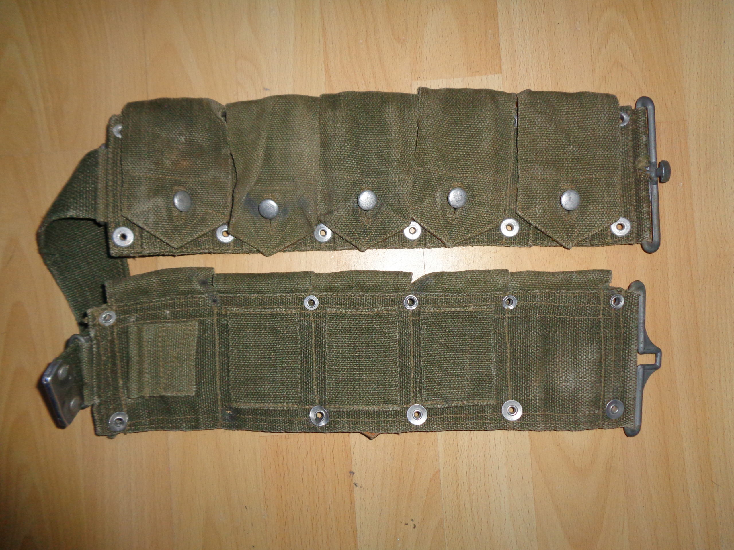 Weird Garand belt, alu-leather flap closures Dsc00814