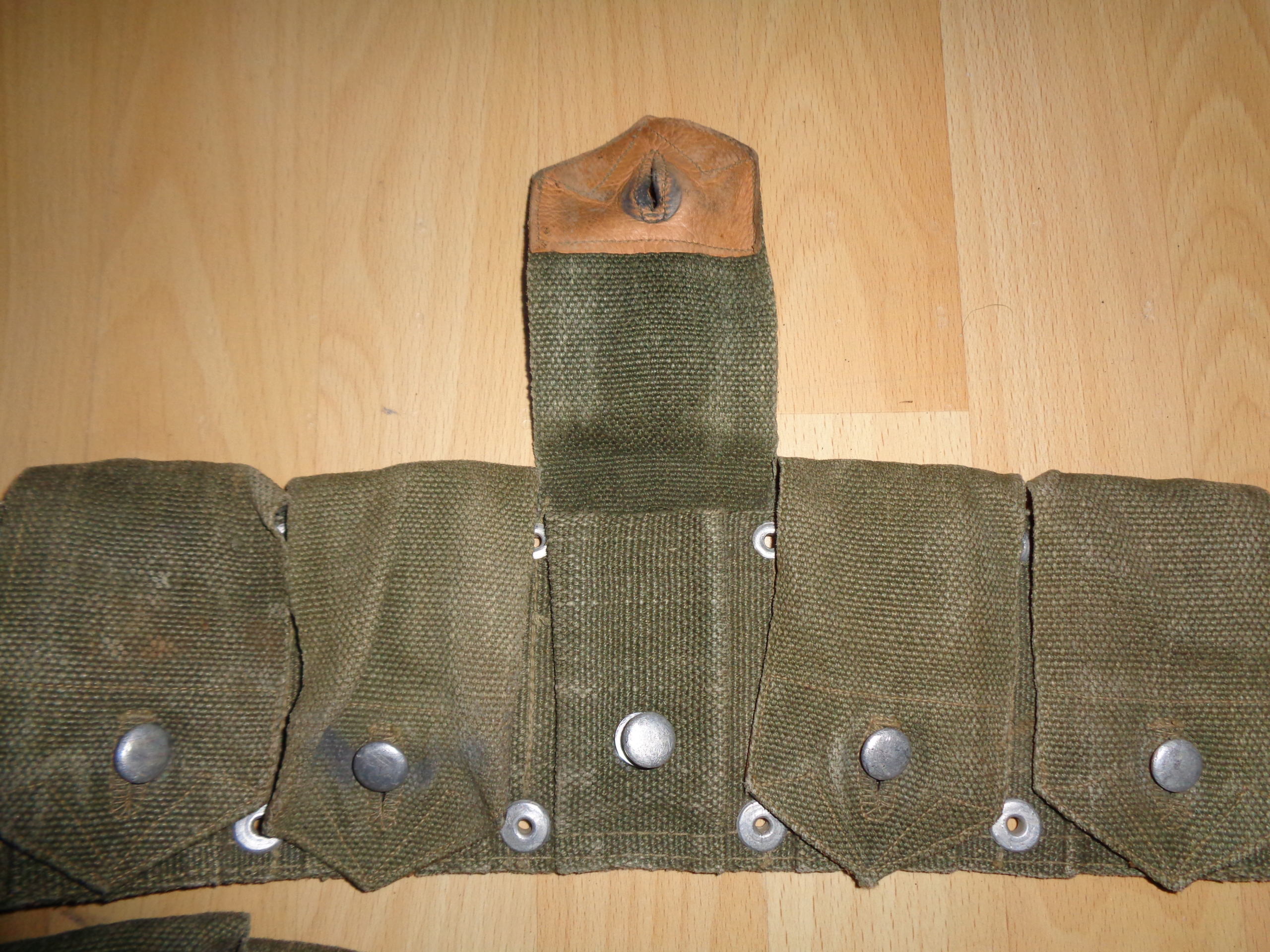 Weird Garand belt, alu-leather flap closures Dsc00815