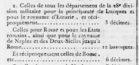 Rome, 1809 : fonds d'encriers... et chronique d'une mort (postale) annoncée  Captu419