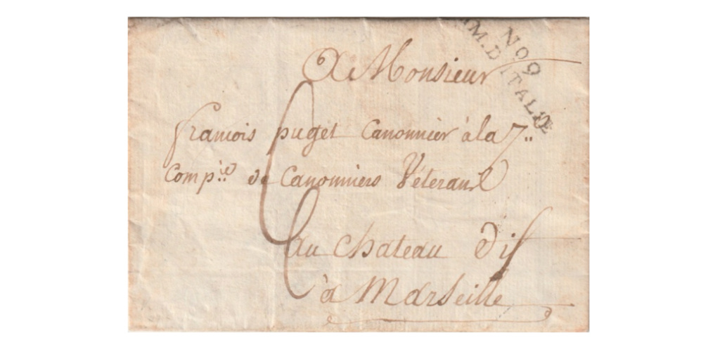 1808, une lettre pour le château d'If Captu606