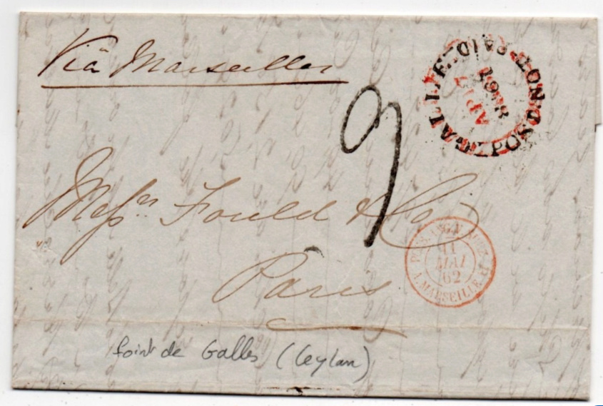 Taxation des lettres classiques pour les Indes britanniques Captur44