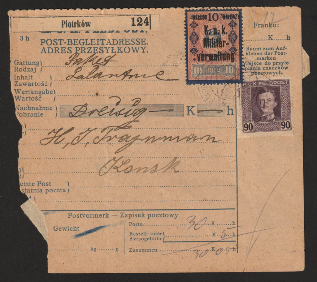 K. und K. FELDPOST (1914 - 1918) Cr110