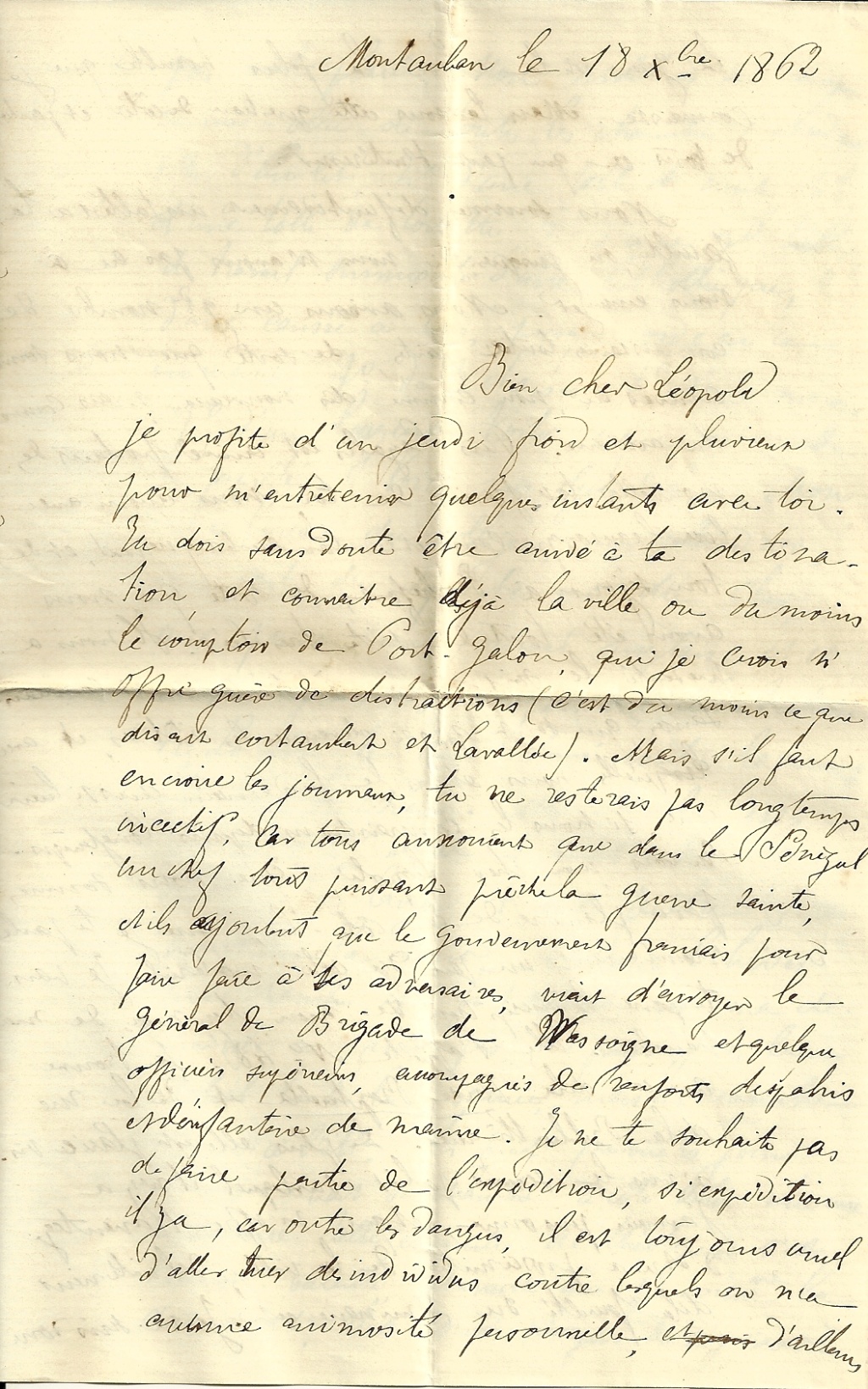 "Bien cher Léopold..." : une lettre pour le Gabon en 1862 Pg310