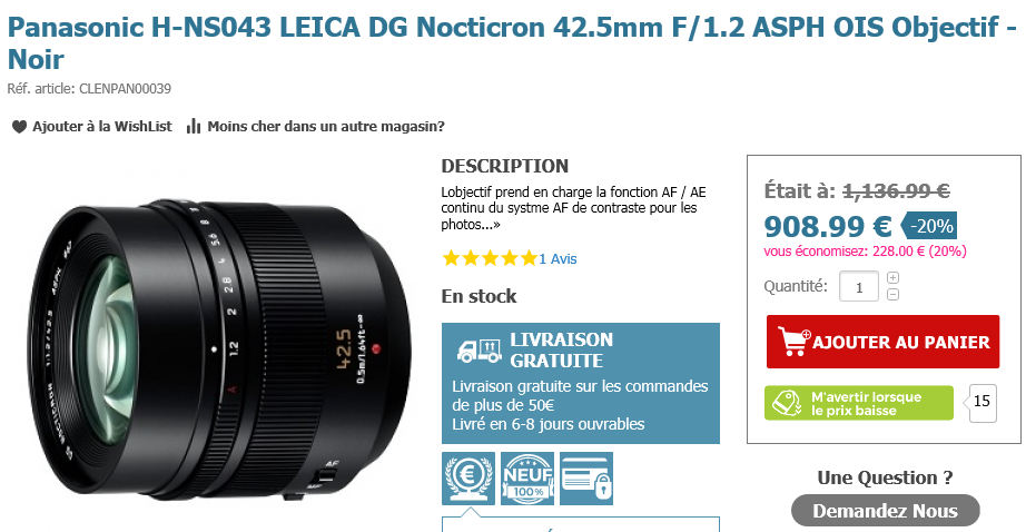 Panasonic Leica 42.5mm F/1.2 Nocticron Nocti10