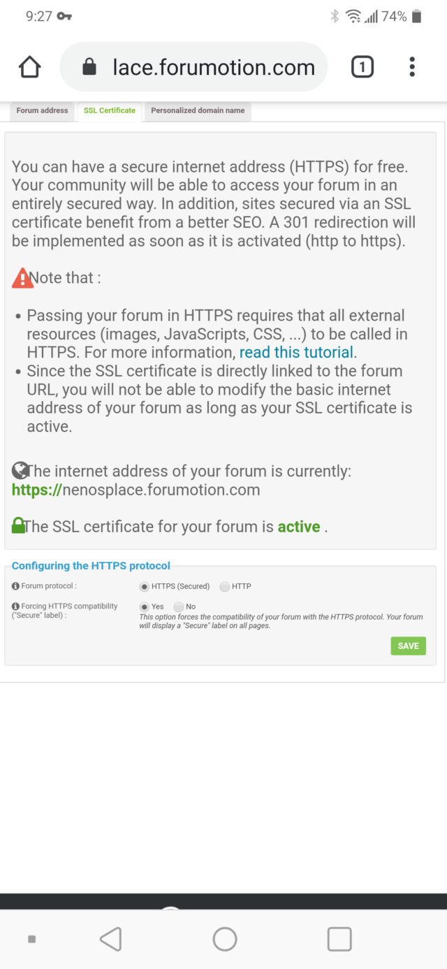 Https & SSL Certificate has been applied! Screen11