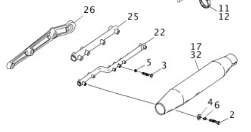 Support de montage échappement Softail EVO  Captur22