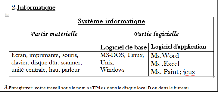 Insertion d'objets Tab211