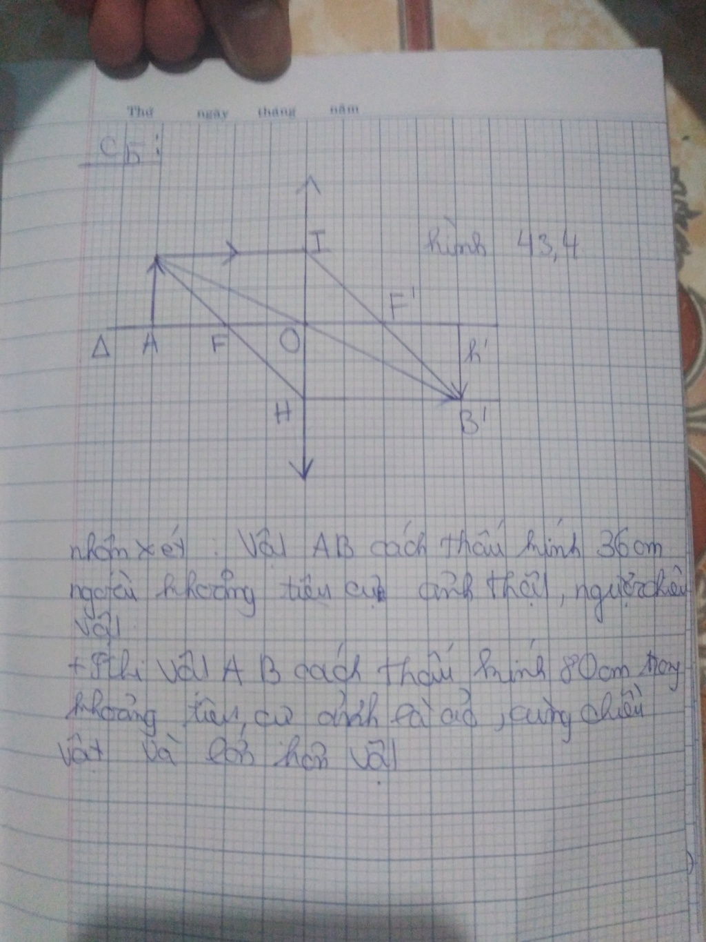 BÀI 43: Ảnh của một vật tạo bởi thấu kính hội tụ 15868611