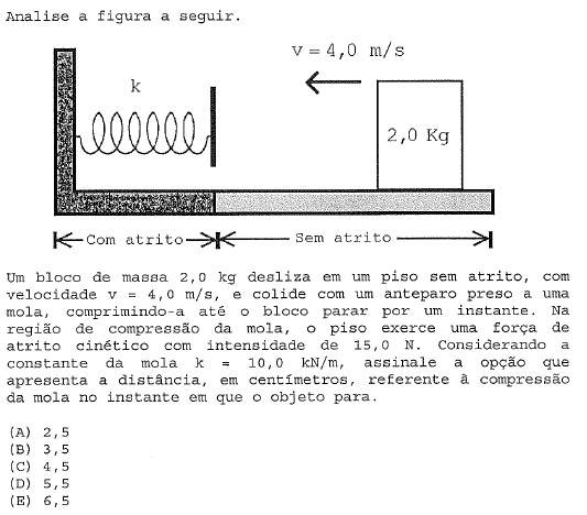 Deslocamento de Bloco e Força Elástica  Fg10