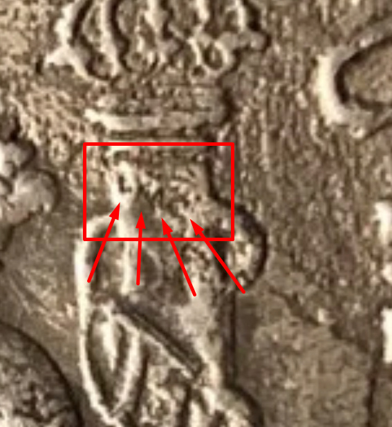 Ayuda sobre una moneda de pecio, 4 reales de Felipe V de 1740. Screen11
