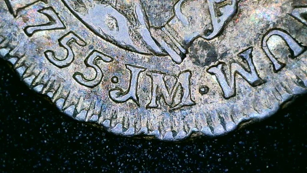 ½ real columnario, 1755, Lima… variante en ensayador(JM/JD) Snap_013