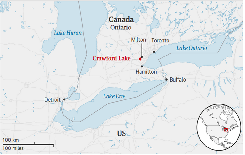 Canadian Crawford Lake.. The reference site for a new geological era on Earth 1-1721