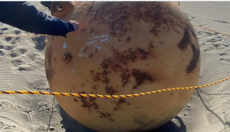D'un diamètre de 1,5 mètres... une mystérieuse boule de fer a été trouvée emportée par les vagues, et la surprise qui a semé la confusion chez les scientifiques a été ce qui a été trouvé à l'intérieur. 1-2806