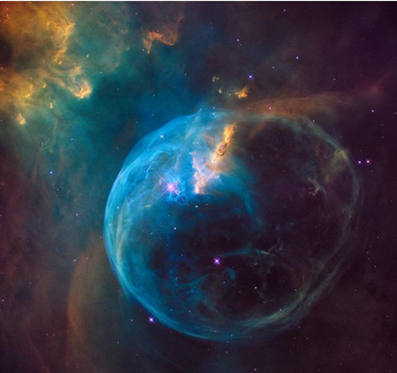 على بعد 7100 سنة ضوئية من الأرض: ناسا تنشر صورة مذهلة لسديم الفقاعة 1-55