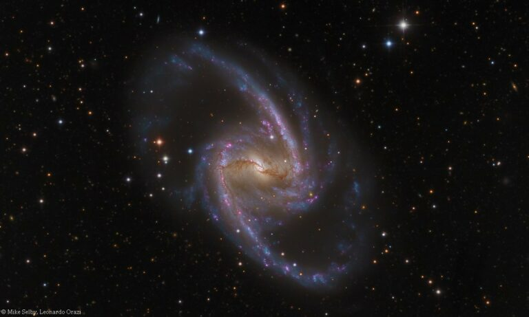 La galaxie spirale barrée NGC 1365 vue par le télescope Webb 1-691