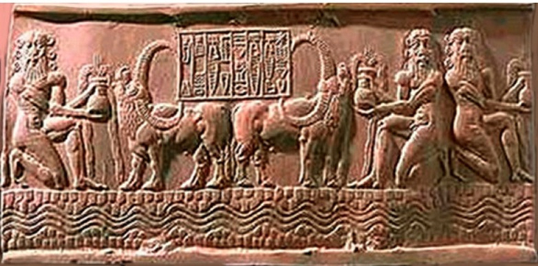 ختم أسطواني من عهد شار-كالي- شرى الملك الأكدي (2254 – 2230) ق.م 11014