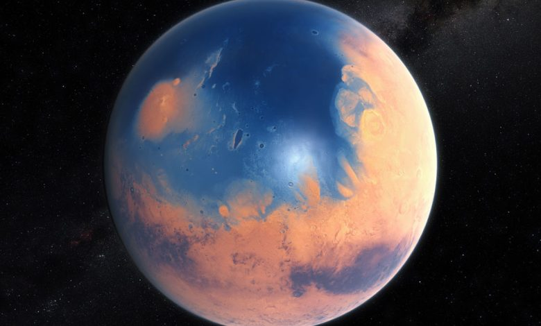 Étude .. Mars pourrait cacher des océans sous sa croûte 11312