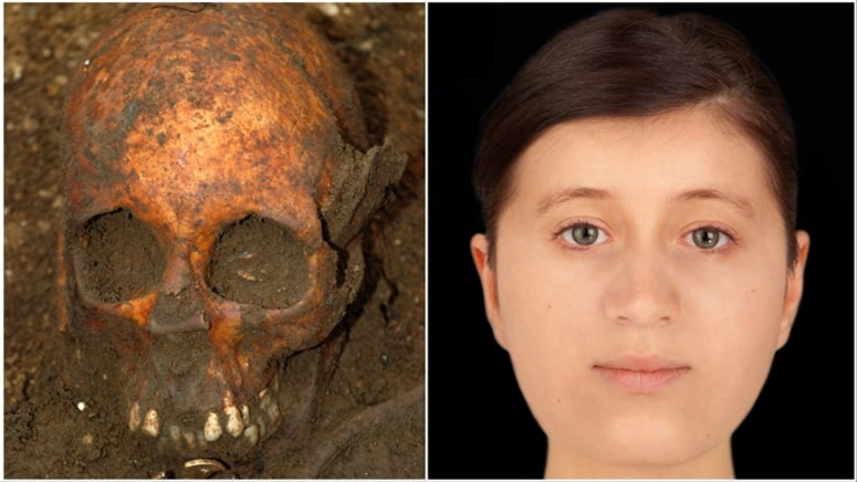 الكشف عن وجه فتاة توفيت منذ أكثر من 1300 عام 12094