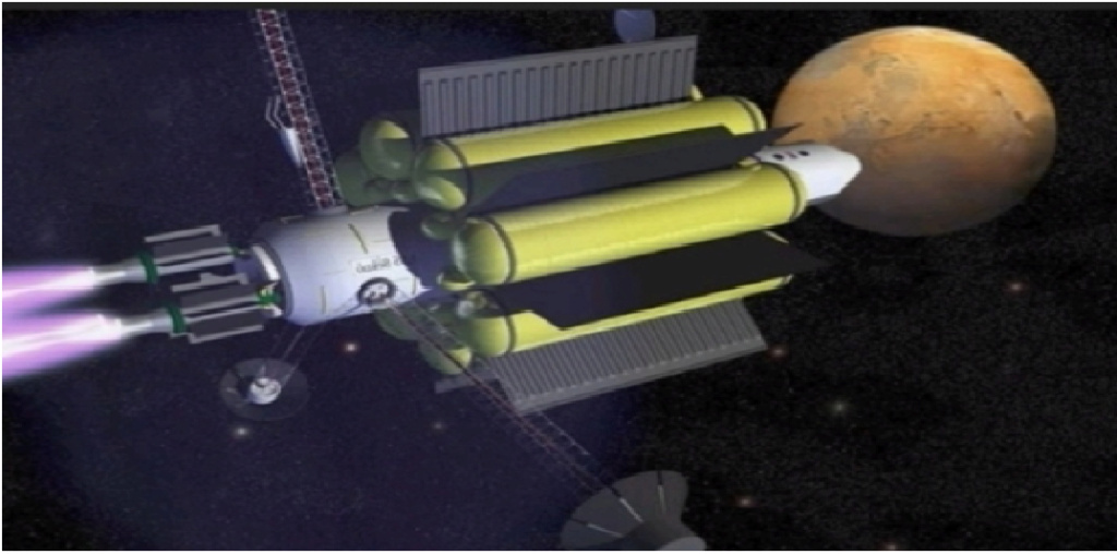 الوصول إلى المريخ في 39 يومًا على صاروخ "فاسمر" بمحرك مغناطيسي. 1438