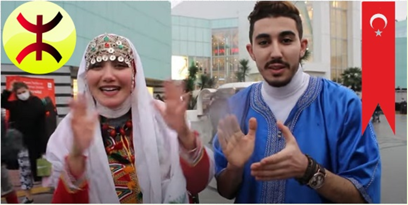 شباب امازيغ يحتفلون بالسنة الأمازيغية بشوارع إسطنبول والأتراك ينبهرون باللباس الامازيغيي F18