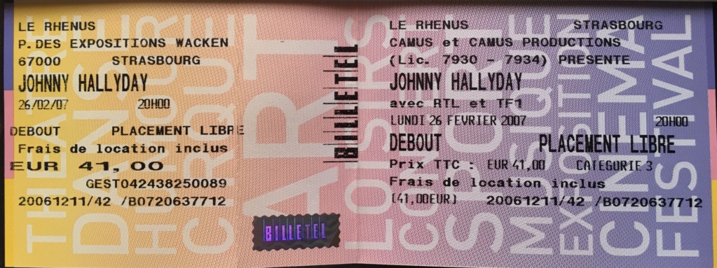 Ticket de concert - tournée "Flashback Tour" / Strasbourg 26.02.2007 Ticket10