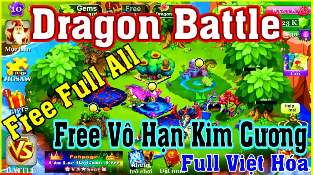 [Mobile Game] Dragon Battle - Free Vô Hạn Kim Cương - Free Full All Rv10