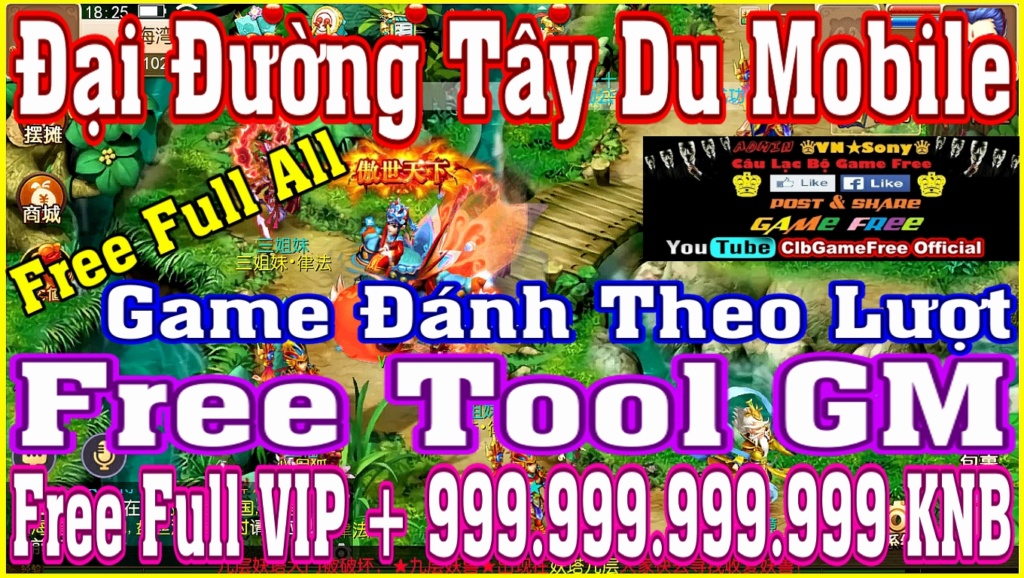 Đại Đường Tây Du - Free Tool GM - Free Full VIP - Free Full All - Vô Hạn KNB Rv127