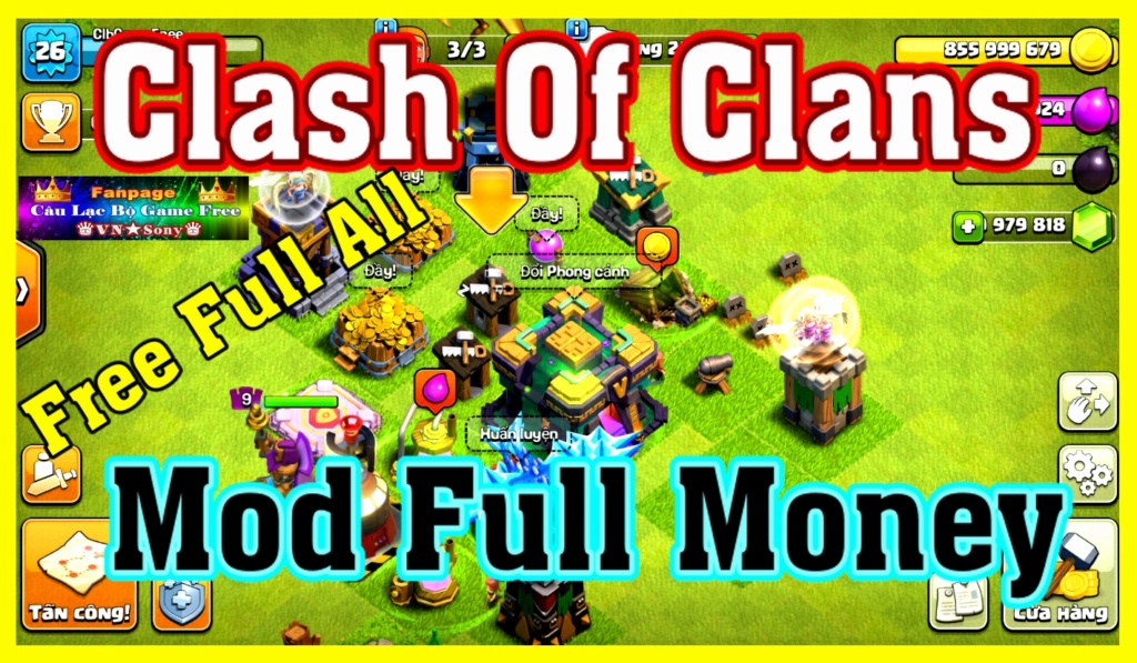 [MobileGame] Clash Of Clans - Free Full All - Mod Full Money Rv16