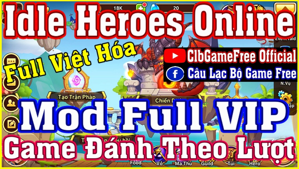Idle Heroes Online - MOD Full VIP + Full Việt Hóa - Game Đánh Theo Lượt Rv1611