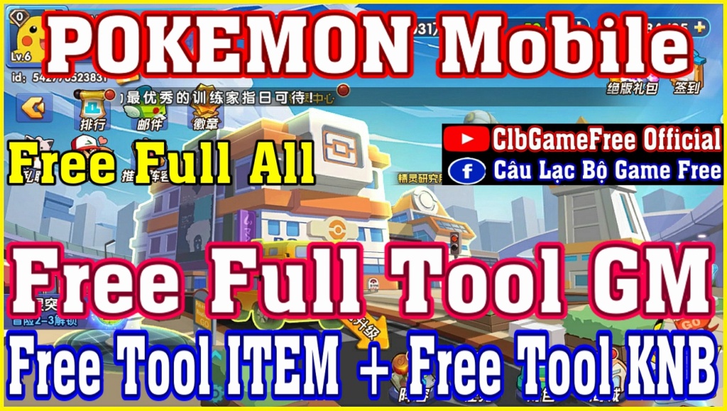 POKEMON Mobile - Free Full Tool GM - Free Full All - POKEMON ClbGameFree Rv1813