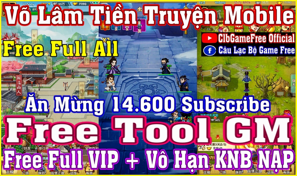 Võ Lâm Tiền Truyện Mobile - Free Tool GM - Free Full All Rv228