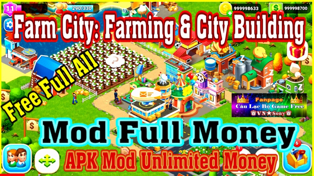 [MobileGame] Farm City - Free Full All - Mod Full Money - APK Mod Unlimited Money Rv513