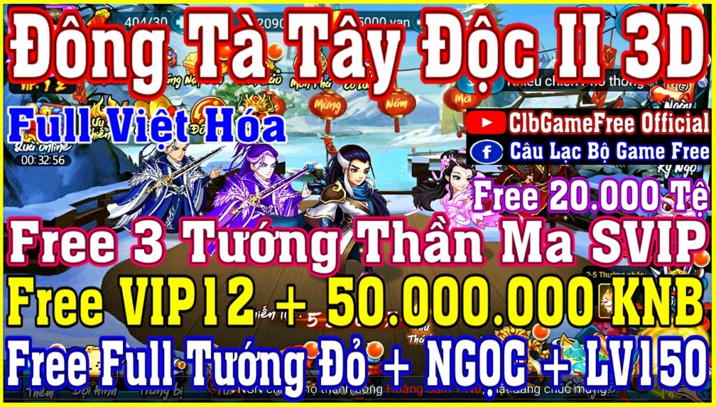 Đông Tà Tây Độc II 3D - Version Full Tool GM - Tool ITEM + Tool KNB - Full Việt Hóa Rv620