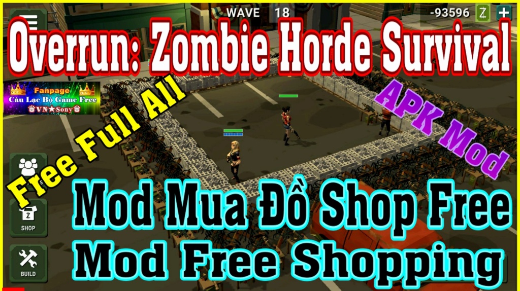 [Mobile Game] Overrun : Zombie Horde Survival - Mod Full Money - Free Full All - Game Offline Rv910